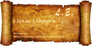 Liptay Eleonóra névjegykártya
